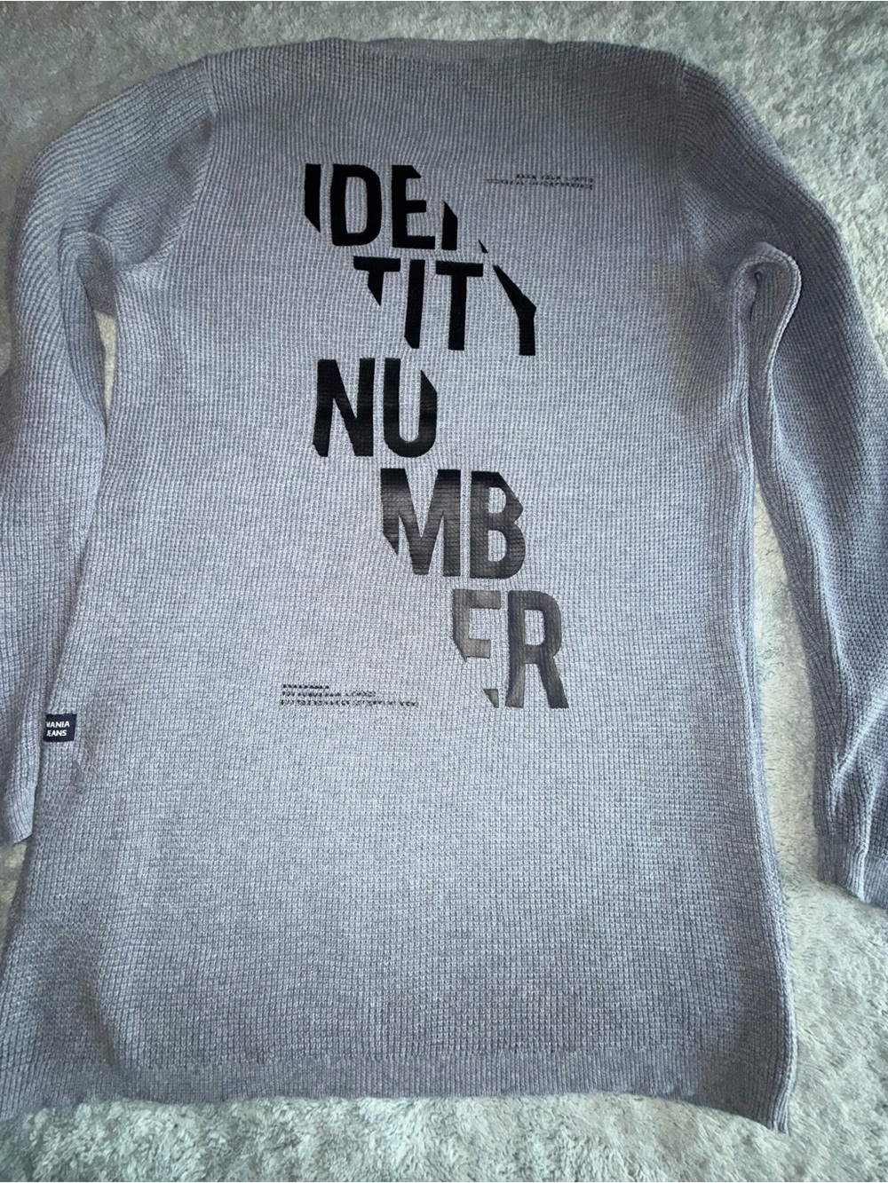 Men's Light Gray Crewneck Knit Sweater